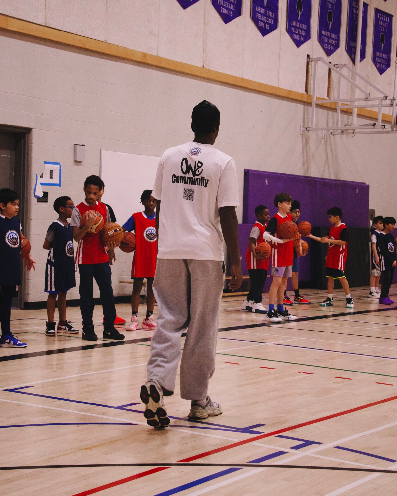 Community Links youth training on the court